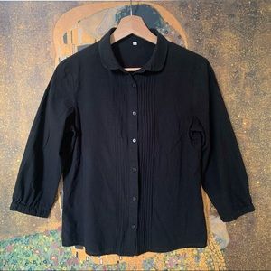 Button down shirt with silk